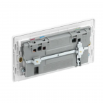 BG - British General Evolve PCDCL22UAC45W 13 Amp Double Switch with Type A & C Pearlescent White