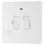 BG - British General Evolve PCDCL52W IP20 Switched With Fused/ LED/ Removable Wiring Hole 1G Pearlescent White