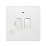 BG - British General Evolve PCDCL52W IP20 Switched With Fused/ LED/ Removable Wiring Hole 1G Pearlescent White