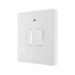 BG - British General Evolve PCDCL52W IP20 Switched With Fused/ LED/ Removable Wiring Hole 1G Pearlescent White