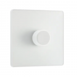 BG - British General Evolve PCDCL81W Single Trailing Edge Dimmer Switch 2 Way Puss On/ Off 1G Pearlescent White