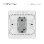 BRITISH GENERAL - BG Neo Slimline Edge To Edge Bell Push 1Way 1Gang PCWH14W HK dst