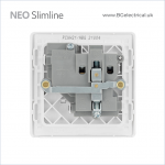 BRITISH GENERAL - BG Neo Slimline 13A Socket & Switched Single Pole 1 Gang PCWH21 HK dst