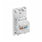 BG - British General  RJ11 + RJ45 + MC5EMS2  Telephone Line & Ethernet Socket White/ Silver Gray Metal