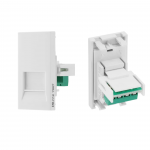 BG - British General  RJ11 + RJ45 + MC5EMS2  Telephone Line & Ethernet Socket White/ Silver Gray Metal
