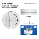 BG - British General Fire Safety Mains Optical Heat Alarm - Interconnecting - Dustproof SDMHA HK Dst BG - British General Fire Safety Mains Optical Heat Alarm - Interconnecting - Dustproof SDMHA HK Dst