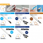 D-LINE Cable Tidy Warp CTW2.5W White around 2.5M (L) around Ø 10-40mm