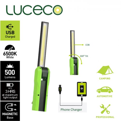 LUCECO - 300° Tilt 5W LED Multipurpose Lighting. Environmental Protection Rechargeable Mobile Power. LIL50T65