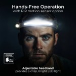 LUCeCO-350+150LM 5W Head torch PIR Rechargeable usb-C rechargeable LILHF35P65 LUCeCO-350+150LM 5W Head torch PIR Rechargeable usb-C rechargeable LILHF35P65