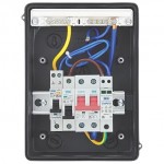 BG British General SYNC EV Circuit Protection 40A Type A Double Pole RCBO/ 100AMain Switch/ Type2 SPD/ IP65 CFEV1RDA