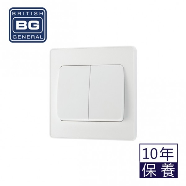 BG - British General Evolve PCDCL42WW IP20 20A 16AX Wide Rocker Light Switch 2G 2 Way Pearlescent White BG - British General Evolve PCDCL42WW IP20 20A 16AX Wide Rocker Light Switch 2G 2 Way Pearlescent White