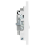 BG - British General Evolve PCDCL52W IP20 Switched With Fused/ LED/ Removable Wiring Hole 1G Pearlescent White