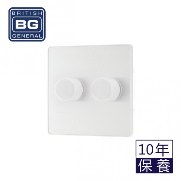 BG - British General Evolve PCDCL82W Single Trailing Edge Dimmer Switch 2 Way Puss On/ Off 2G Pearlescent White BG - British General Evolve PCDCL82W Single Trailing Edge Dimmer Switch 2 Way Puss On/ Off 2G Pearlescent White