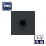 BG - British General Evolve PCDMG81B Single Trailing Edge Dimmer Switch 2 Way Puss On/ Off 1G Matt Grey