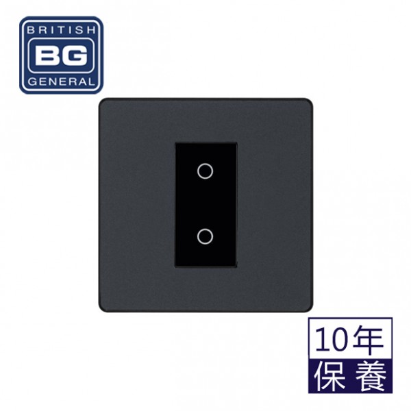 BG - British General Evolve PCDMGTDM1B Touch Dimmer 1Gang Matt Grey