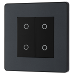 BG - British General Evolve PCDMGTDM2B Touch Dimmer 2Gang Matt Grey