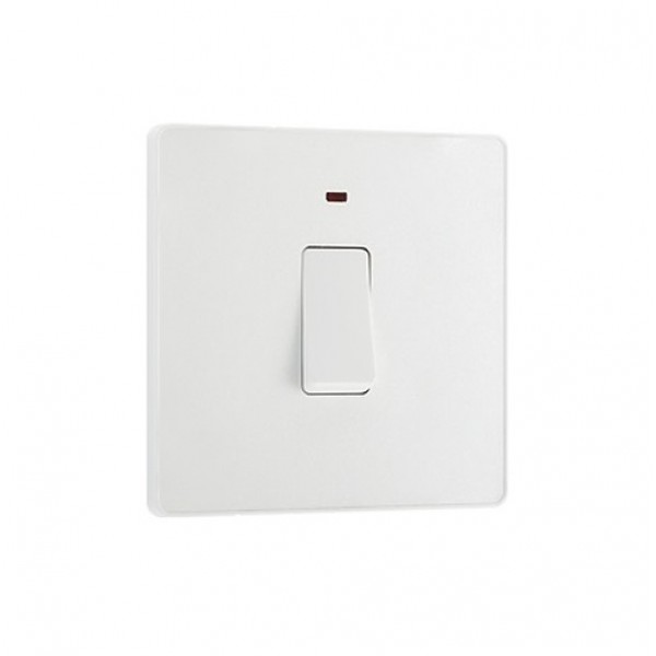 BG - British General - Evolve 20A Double Pole Switch. Power Indicator. Polished White PCDWH31W BG - British General - Evolve 20A Double Pole Switch. Power Indicator. Polished White PCDWH31W
