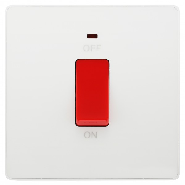 BG - British General - Evolve 45A Double Pole Switch. Power Indicator. Polished White PCDWH74W BG - British General - Evolve 45A Double Pole Switch. Power Indicator. Polished White PCDWH74W