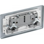 BG - British General Metal Clad MC522 IP20 13A Socket with Switch 2G 