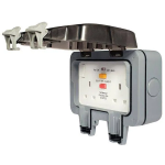 BG UV stable IP66 13A RCD Double Socket/ Switch/ Neon WP22RCD Storm Weatherproof