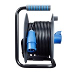 Masterplug OL251622PEBL 25M Cable Reel with 2P+E sockets and plug 2x16A Blue & Black