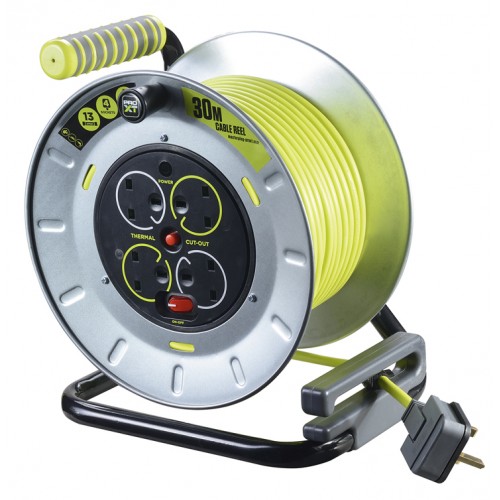 Masterplug PRO-XT OTMU30134SL Metal Open Reel 30M 