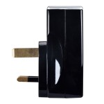 Masterplug SRGAUSBPB2 High gloss USB Adaptor Black (2 x USB 2.1A + 1X13A Socket)
