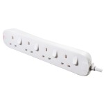 Masterplug SWC42N Individual Switched 4 Socket 13A Fused Extension Leads 