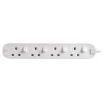 Masterplug SWC42N Individual Switched 4 Socket 13A Fused Extension Leads 