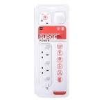 Masterplug SWSRG42N Individually Switched 4 X13A Surge Extension Leads White   