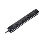 Masterplug SWSRGU42PB Individually Switched Surge 2 X USB 2.1A with 4X13A 2M Extension Lead Black