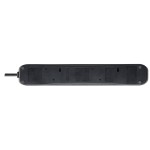 Masterplug SWSRGU42PB Individually Switched Surge 2 X USB 2.1A with 4X13A 2M Extension Lead Black