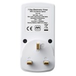 Masterplug TES7 7 Days Programmable Electronic Timer White   