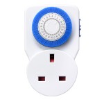 Masterplug TMS24 Daily Mechanical Segment Timer White   