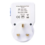 Masterplug TMS24 Daily Mechanical Segment Timer White   