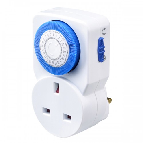 Masterplug TMS24 Daily Mechanical Segment Timer White   