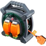 Masterplug HLP2013/2IP 20M Case Reel IP54 rated socket 2 X 13A Orange & Grey
