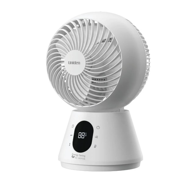 Uniden 6" DC Motor 360° Oscillation Circulator Fan Compact & Energy Efficient AF5110