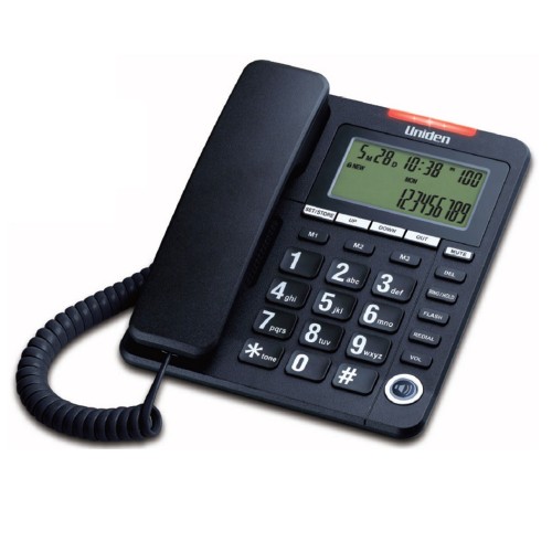 Uniden AS7408 Big Button & Big Display Speaker Phone Black