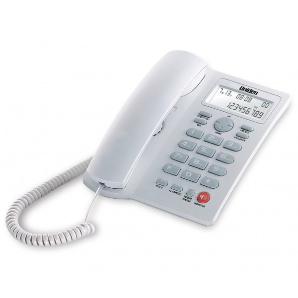 Uniden AS7413 Large Display One way Speaker phone White