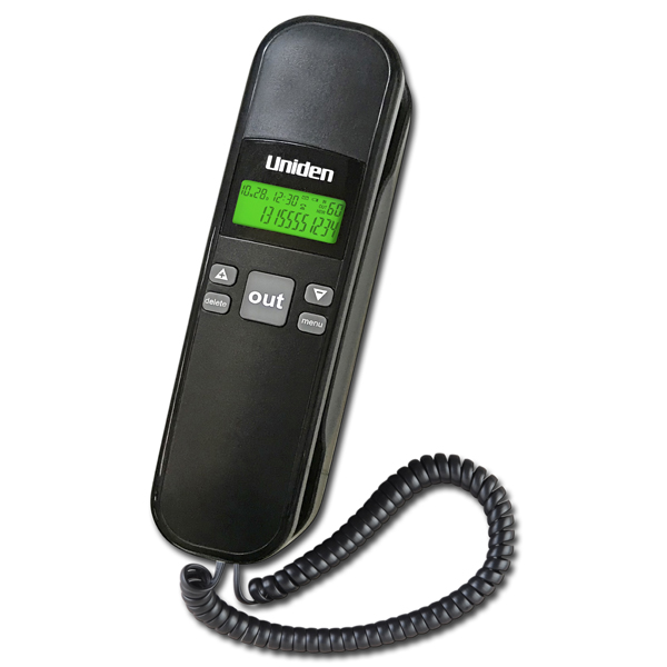 Uniden AS7103 Trimline with CID Telephone Black