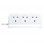 Masterplug SRGDSU62PW Surge Compact 2 USB X3.1A with 6 x13A 2M extension lead High gloss White 
